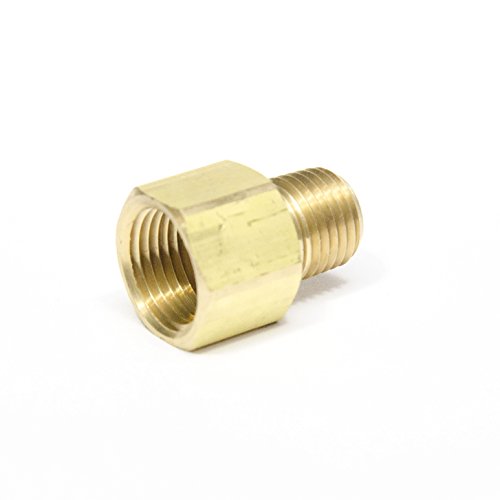 FasParts 3/8" Female NPT FPT FIP to 1/4" Male MPT MIP Brass Pipe Adaptor Fitting Fuel / Air / Water / Boat / Gas / Oil WOG 250*F 1000