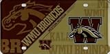 Western Michigan WMU Broncos Metal License Plate