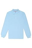 French Toast Long Sleeve Pique Polo Boys Blue 7