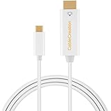 USB-C to HDMI, CableCreation 6 Feet Type C to HDMI 4K Cable, Thunderbolt 3 compatible, Male to Male, for Macbook Pro/ MacBook iMac 2017/Chromebook Pixel/ Yoga 910/ XPS 13/ HUAWEI Mate10, 1.8 M/White