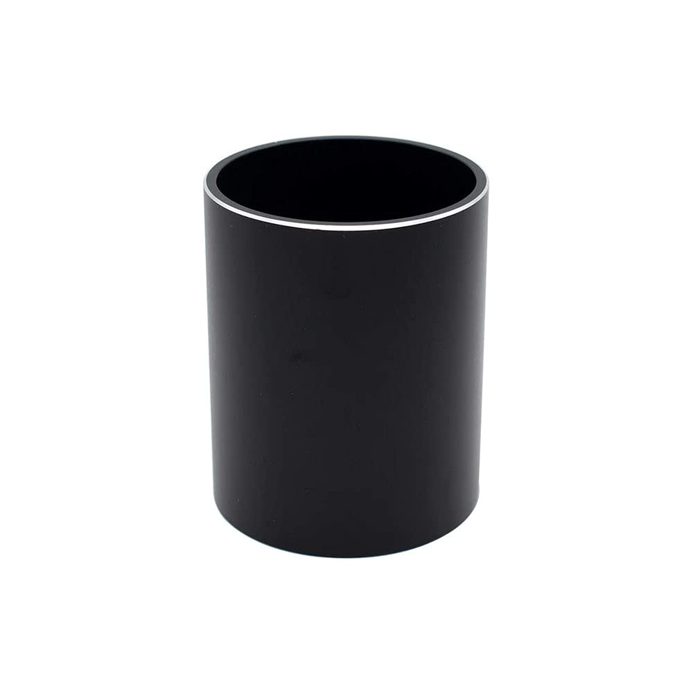 Aluminium Pen Holder, Round Shape Stationery Supplies Organizer, Pencil Cup Pot, for Office, School, Household and Children, 8 x 10 cm, Black
