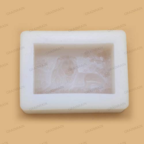 Rectangle Lion Craft Art Silicone Soap Mold Craft Molds DIY Handmade soap molds - Thumbnail 6