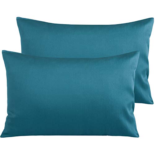 NTBAY 2 Pack 500 Thread Count 100% Egyptian Cotton Pillow Cases, Super Soft Cozy and Breathable Envelope Closure Standard Pillowcases, 50x75 cm, Slate Blue — image 1