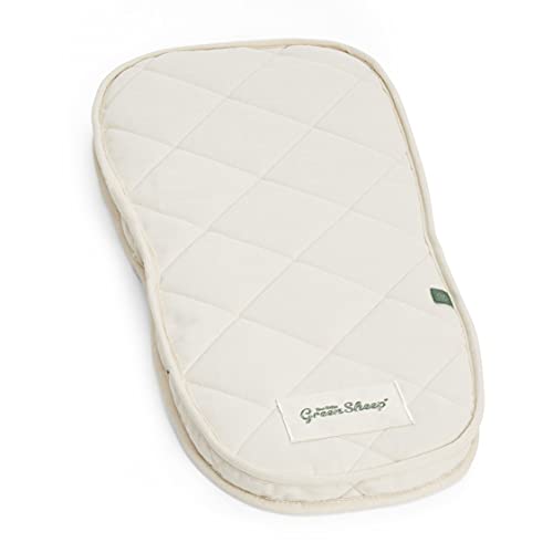 The Little Green Sheep Natural Carrycot Mattress, Breathable Baby Mattress for Birth to 6 Months, to fit Bugaboo Bee 3 Only, 30x67.5cm