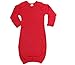 Laughing Giraffe Baby Infant Blank Long Sleeve Sleeper Gown with Mitten Cuffs 0-3 Months (Red, 0-3 Months)