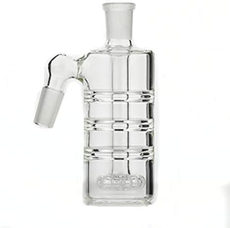 18.8 mm Bong Ash Catcher, Small Glass Ash Catcher 18.8 mm 45 Degree - 11.5cm Tall