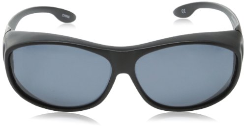 Solar Shield Eldorado Polarized Rectangular Sunglasses,Black,51 mm