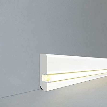 LED | Licht Fuß- u. Sockelleisten'Heidelberg' 60.20.58.31L | LED Sockelleiste | Lichtleiste | Inklusive weißer Abdeckung| Pro