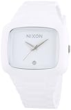 Nixon Men's A139-100 Rubber Analog White Dial Watch