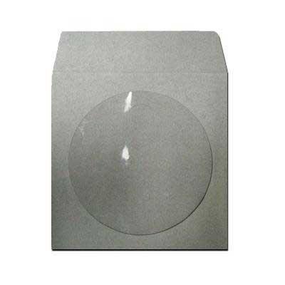100 Gray / Grey Colored Paper CD / DVD Disc Sleeves With Flap & Window #CDIWWFGY - Perfect for Organizing & Storing CDs and DVD Discs!