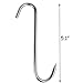 Tinsow 4 PCS 5.1 Inch Meat Hooks S-Hook Stainless Steel Meat Processing Butcher Hook Pot Hooks for Bacon Hams Meat Processing Butcher Hook Hanging Drying BBQ Grill Cooking