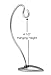 BANBERRY DESIGNS Chrome Ornament Stand with Brushed Metal Heart Shaped Base Pack of 3 Pcs