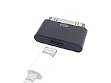 [iCablezTM USA] Black Lightning 8 Pin Female to 30 Pin Male Adapter for Iphone 4s 3 Ipod Touch 4 Ipad 1 8pin , works with docking stations,ihome bose and more