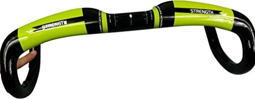 Strength Carbon Fiber Handlebar 400mm Road Cycling Bike UD Gloss Green