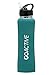 GO Active Insulated Water Bottle with Straw. Stainless Steel Double Wall Sport bottle featuring ActiveLock thermal vacuum keeps ice over 24 hours! Durable, Portable (Aqua Green, 32 oz)