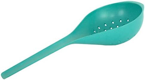 BIOBU by EKOBO 68722 Pronto Bamboo Melamine Colander Mesh Ladle, Lagoon, 32 x 12.5 x 5.5 cm