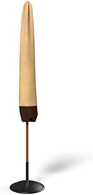 Amazon Com Budge All Seasons Patio Umbrella Cover P7a03kb1 Khaki Brown 14 Diameter At Base X 71 High Garden Outdoor