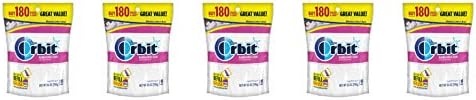 Orbit Bubblemint Sugarfree Gum, 180 piece bag, 4 Pack