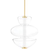 Hudson Valley Lighting Palermo - 20W 1 LED Pendant-30.25 Inches Tall and 19 Inches Wide-Aged Brass Finish