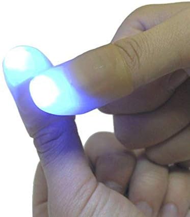 Emivery LED Finger Lamp (2PCS/Pack) Thumbs Light, Magic Light up Finger Magic Trick, Fake Finger, Prank Toy Tool