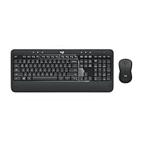 Logitech MK540 Advanced Wireless Keyboard and Mouse Combo for Windows, 2.4 GHz Unifying USB-Receiver, Multimedia Hotkeys, 3-Year Battery Life, for PC, Laptop