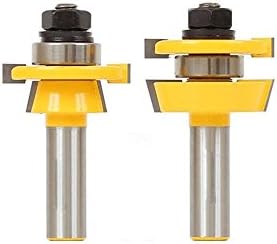 HDDU 1/2" Shank Rail and Stile Router Bit Set Shaker Woodwork Cutter Tools Carbide End Mill Wood Milling/CNC Wood Milling Cutting Tools（H06524）