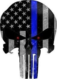 Punisher Skull Sticker - Set Of 2 - 4x6 inch Decal Premium Punisher Stickers