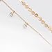 Geerier Stunning Double Layer Coin Choker Necklace Dangle Synthetic Diamond Beads