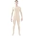 Ensnovo Adult Spandex One Piece Unitard Full Body Suit Costume Nude, S