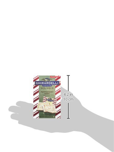 GHIRARDELLI PEPPERMINT BARK CHOCOLATE SQUARES, 0.83 OZ BAG PREMIUM HOLIDAY CHOCOLATE CANDY INDIVIDUALLY WRAPPED PEPPERMINT BARK SQUARES