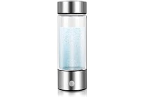 TENGERTANG Hydrogen Rich Health Cup Alkaline Ionizer Generator USB Rechargeable Electrolysis Generator Ionization Bottle Weak Alkaline Cup Anti-Oxidation and Anti-Aging Glass Health Cup