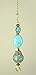 Grecian Roman Pompeii Style Ancient Verdigris Design in Turquoise Blue-Green & Matte Gold Ceiling Fan Pull Chain - Lamp/Light Pull