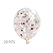 Suyisy 20 Pack Rose Gold Confetti Balloons 12