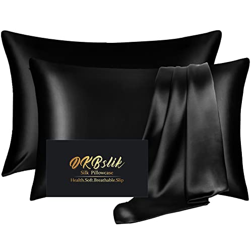 Silk Pillow Cases 2 Pack, Mulberry Silk Pillowcases