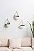 Mkono Ceramic Hanging Planter Wall Planters Set of 3 Modern Flower Plant Pots for Succulent Herb Air Plant Live or Faux Plants Home Office Decor Chritmas Gift, Whitethumb 2