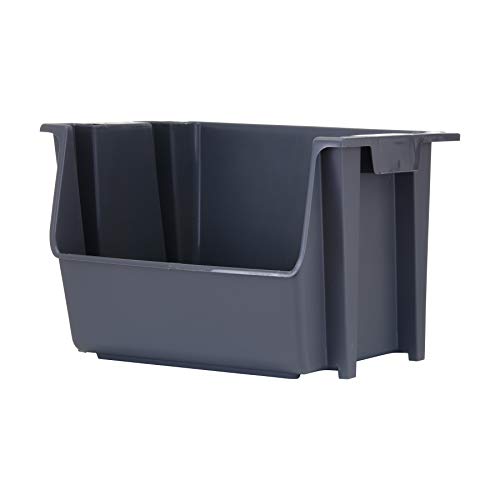 United Solutions MightyTuff Large Nesting Stack Bin, Pack of 3, Handles