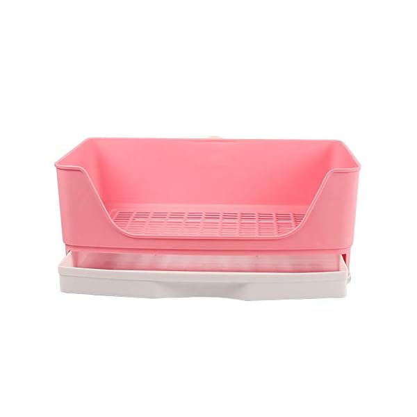 Baffect Vassoio per lettiera ad Angolo Angolo Toilette ad Angolo, Scatola per lettiera per Gabbia per Coniglio di Grandi…