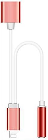 Voiks Audio Adapter Cable 2 in 1 for Lighting to 3.5mm Earphone Headphone Audio Jack for Iphone 7