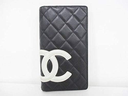 Amazon Co Jp シャネル Chanel 長財布 カンボンライン 黒 白 中古 服 ファッション小物