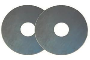 Replacement Blades for 24 Inch Metal Rotary Paper Cutter Trimmer, 49mm Diameter, 14mm Center Hole, 0.5mm Thickness, 2 Pack