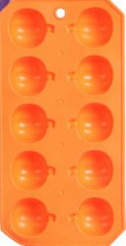 Pack of 2 Spooky Halloween Rubber Ice Cube Tray (Orange Pumpkins)