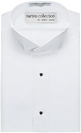 Henry Segal Men's Tuxedo Shirt - 1/4 inch pleat wing collar (14.5 - 32/33)