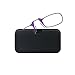 ThinOptics Reading Glasses + Black Universal Pod Case | Purple Frame, 2.50 Strength Readers