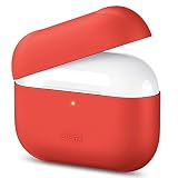 ESR Upgraded Protective Silicone Cover for AirPods Pro Case, Hingeless, Slim-Fit, Visible Front LED, Shock & Scratch-Resistant Ultra-Thin Case Skin for AirPods Pro Charging Case (Red)