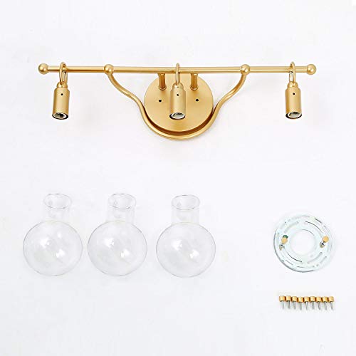 Bathroom Light Fixtures Brushed Gold Vanity Light Over Mirror with