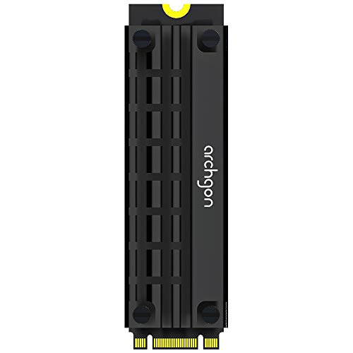 archgon-HS-1110-Disipador-para-el-refrigerador-M2-SSD-2280-PCIe-NVMeSATA-20-mm-de-Altura-Aluminio-Almohadilla-trmica-2X-Montaje-con-Tornillos-pasivo-Negro