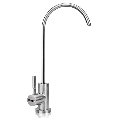 FS-TFC Kitchen Water Filter Faucet Kitchen Bar Sink Drinking Water Faucet Fits most RO Units or Water Filtration System Brushed Finish Not Chrome,Lead-Free,1/4-inch Tube - Thumbnail 5