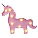 Pooqla Pink Unicorn Shaped Animal Light Table Lamp 3D Marquee Unicorn Sign Marquee Nightlight Home Decoration Battery Operated
