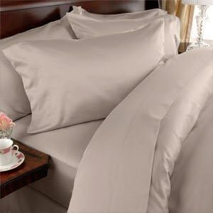 Elegance Linen 1200 Series Luxurious 100% Manufacturer Guaranteed Ultra Soft 4 pc Sheet set, Deep Pocket Up to 16" - Wrinkle Resistant and Colors, California King Beige
