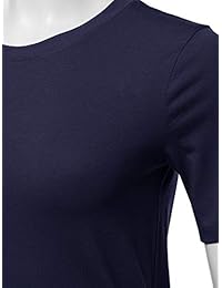 Camiseta básica de manga corta de algodón de calidad superior para mujer (S - 3XL)